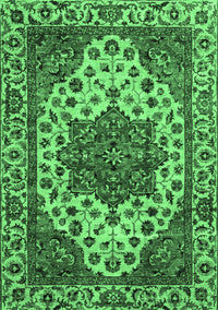 Abstract Emerald Green Modern Rug, abs3550emgrn