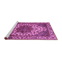 Sideview of Machine Washable Abstract Purple Modern Area Rugs, wshabs3550pur