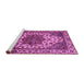 Sideview of Machine Washable Abstract Purple Modern Area Rugs, wshabs3550pur