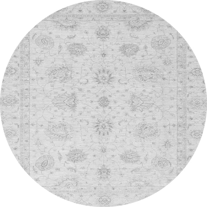 Round Oriental Gray Traditional Rug, abs3551gry