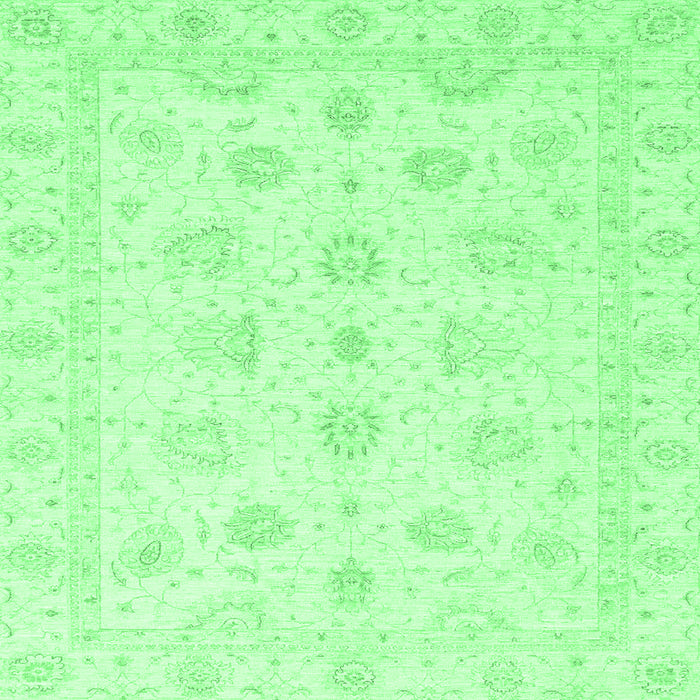 Square Oriental Emerald Green Traditional Rug, abs3551emgrn