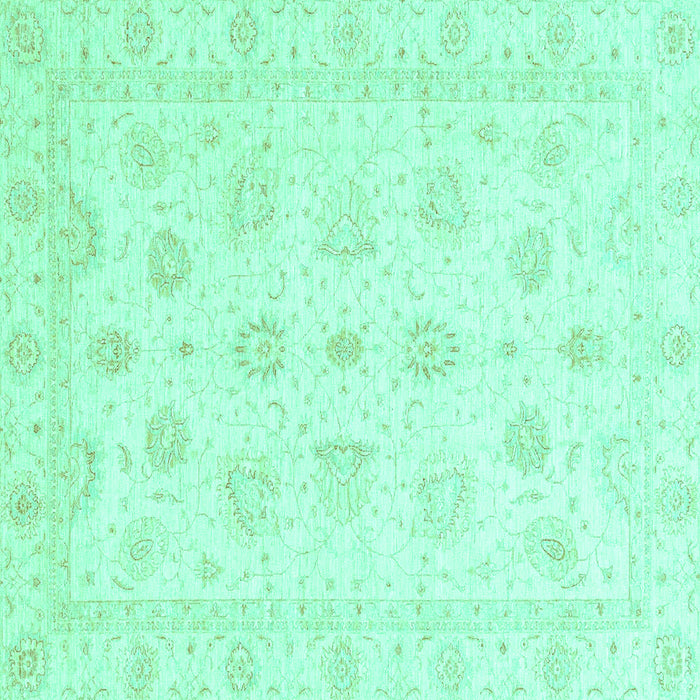 Square Oriental Turquoise Traditional Rug, abs3551turq