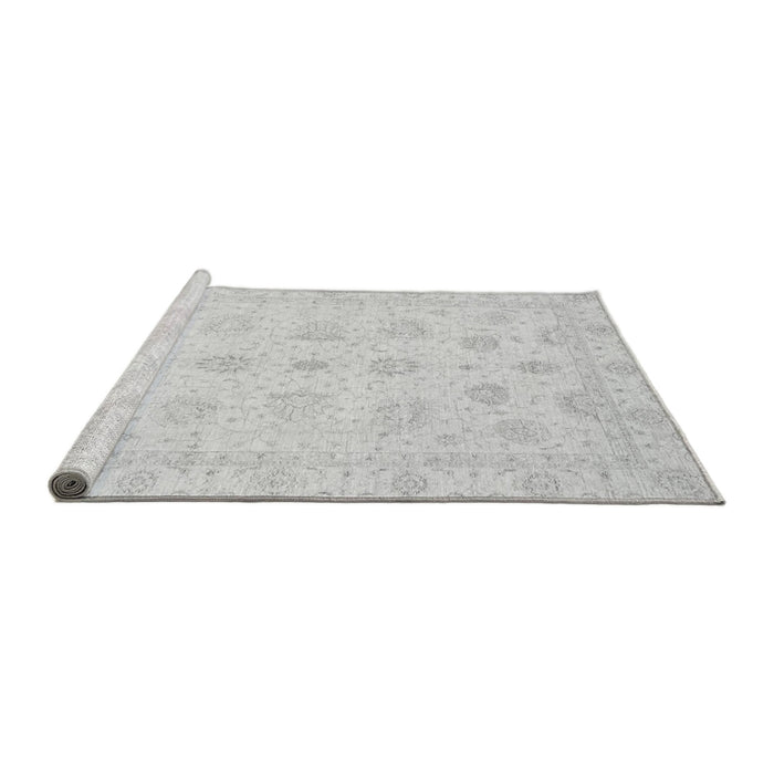 Sideview of Machine Washable Oriental Gray Traditional Rug, wshabs3551gry