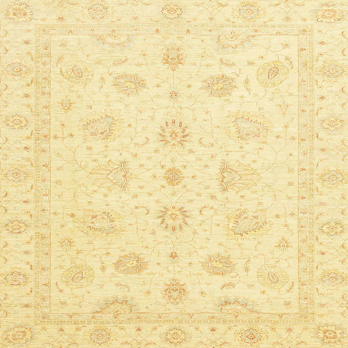 Square Abstract Sun Yellow Oriental Rug, abs3551