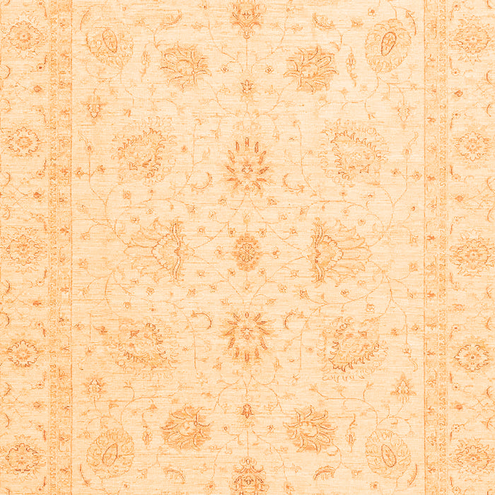 Machine Washable Oriental Orange Traditional Area Rugs, wshabs3551org