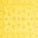 Square Machine Washable Oriental Yellow Traditional Rug, wshabs3551yw