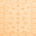 Square Machine Washable Oriental Orange Traditional Area Rugs, wshabs3551org