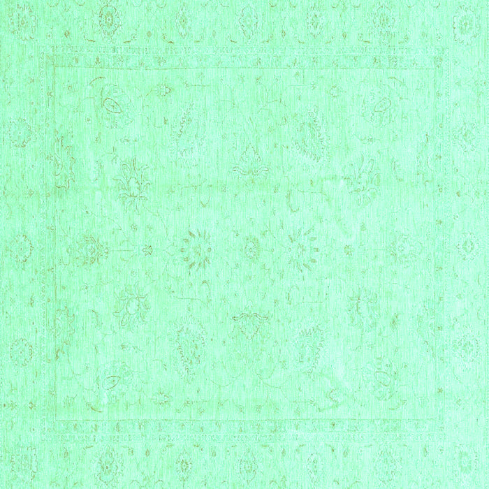 Square Oriental Turquoise Traditional Rug, abs3552turq