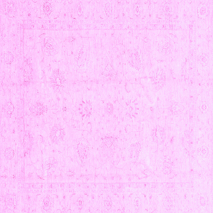 Square Machine Washable Oriental Purple Traditional Area Rugs, wshabs3552pur