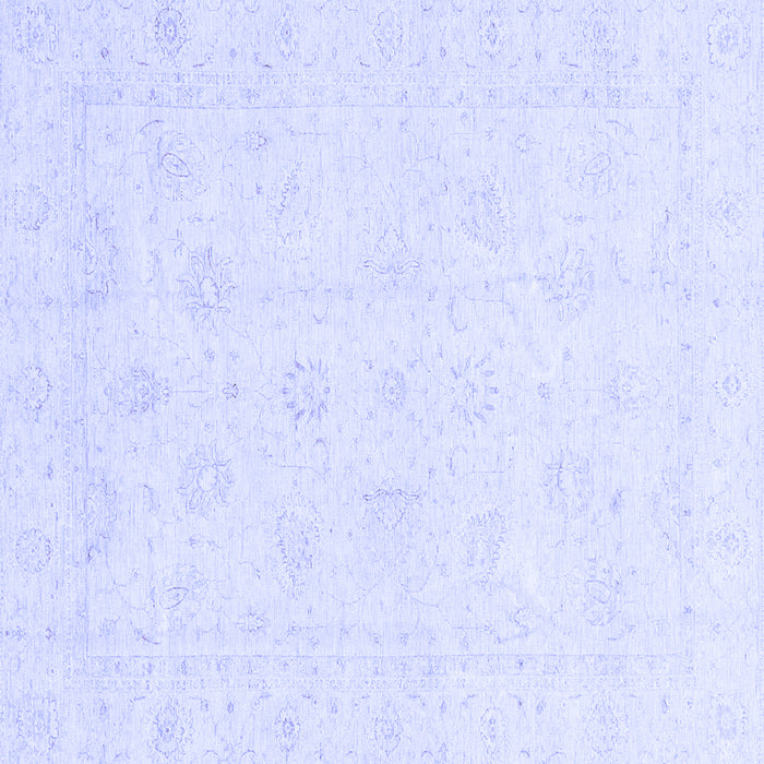 Square Machine Washable Oriental Blue Traditional Rug, wshabs3552blu