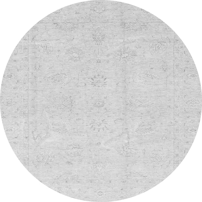 Round Oriental Gray Traditional Rug, abs3552gry