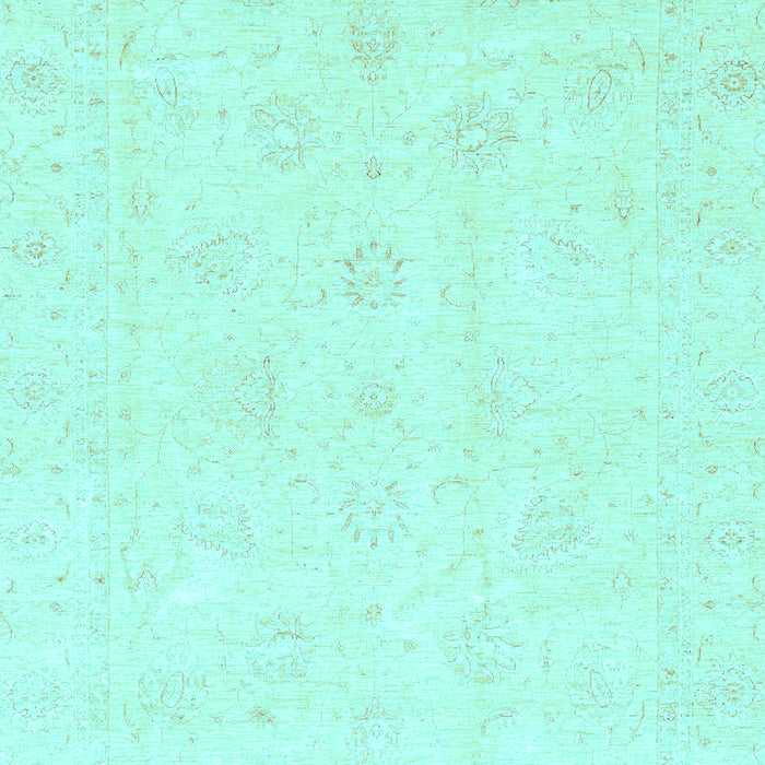 Machine Washable Oriental Light Blue Traditional Rug, wshabs3552lblu