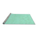 Sideview of Machine Washable Oriental Light Blue Traditional Rug, wshabs3552lblu