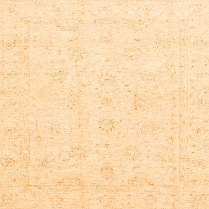Square Oriental Orange Traditional Rug, abs3552org