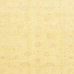 Square Abstract Chrome Gold Yellow Oriental Rug, abs3552