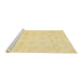 Sideview of Machine Washable Abstract Chrome Gold Yellow Rug, wshabs3553