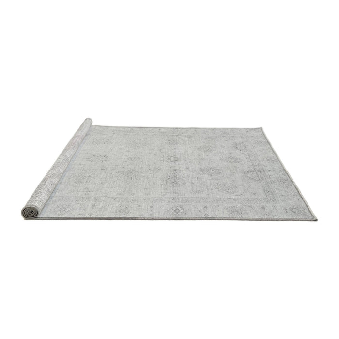 Sideview of Machine Washable Oriental Gray Traditional Rug, wshabs3553gry