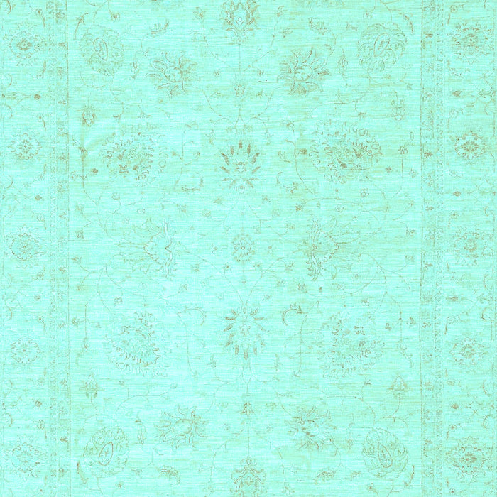 Machine Washable Oriental Light Blue Traditional Rug, wshabs3553lblu