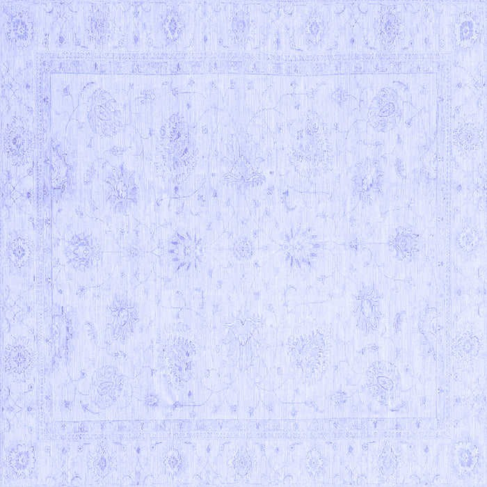 Square Oriental Blue Traditional Rug, abs3553blu