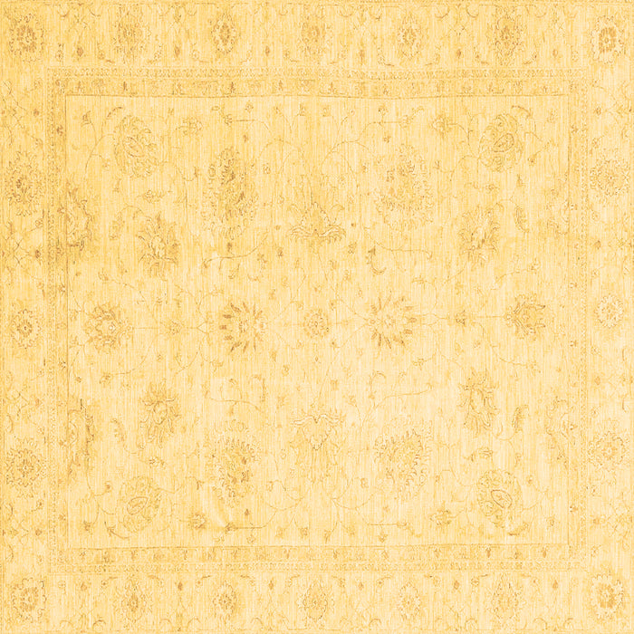 Square Oriental Brown Traditional Rug, abs3553brn