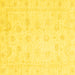 Square Oriental Yellow Traditional Rug, abs3553yw