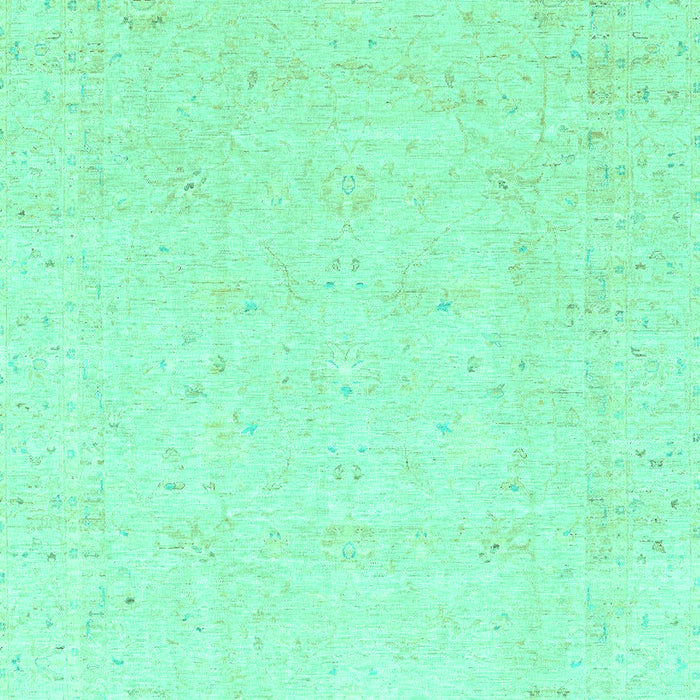 Machine Washable Oriental Turquoise Traditional Area Rugs, wshabs3554turq