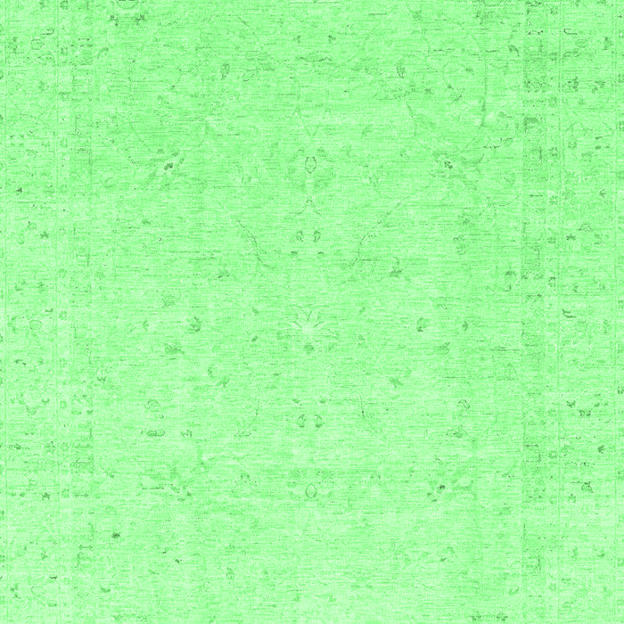 Machine Washable Oriental Emerald Green Traditional Area Rugs, wshabs3554emgrn