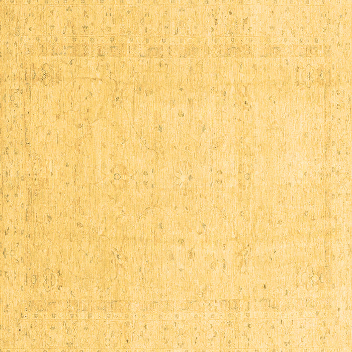 Square Oriental Brown Traditional Rug, abs3554brn