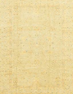 Abstract Chrome Gold Yellow Oriental Rug, abs3554