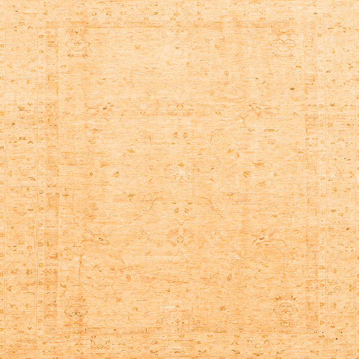 Square Oriental Orange Traditional Rug, abs3554org