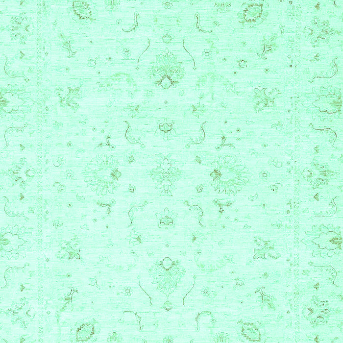 Machine Washable Oriental Turquoise Traditional Area Rugs, wshabs3555turq
