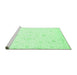 Sideview of Machine Washable Oriental Emerald Green Traditional Area Rugs, wshabs3555emgrn