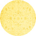 Round Oriental Yellow Traditional Rug, abs3555yw