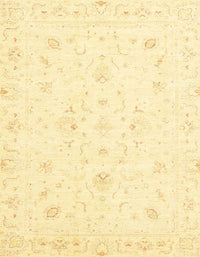 Machine Washable Abstract Mustard Yellow Rug, wshabs3555