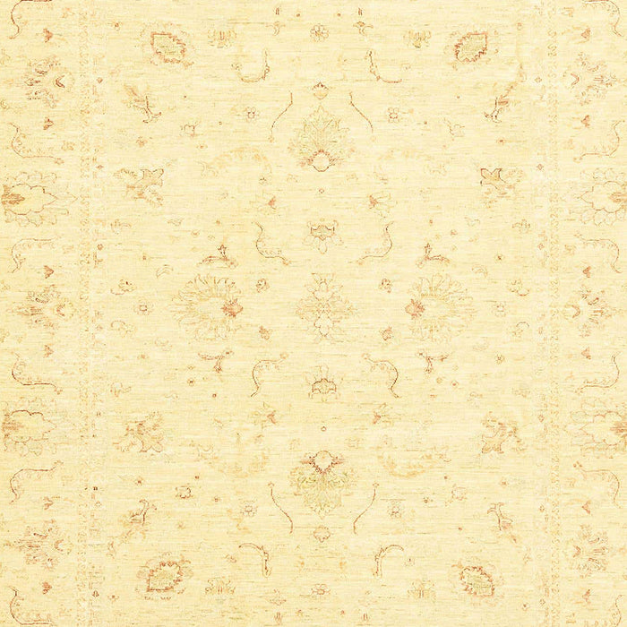 Machine Washable Abstract Mustard Yellow Rug, wshabs3555