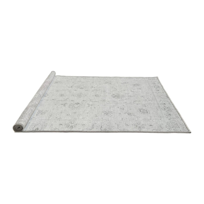 Sideview of Machine Washable Oriental Gray Traditional Rug, wshabs3555gry