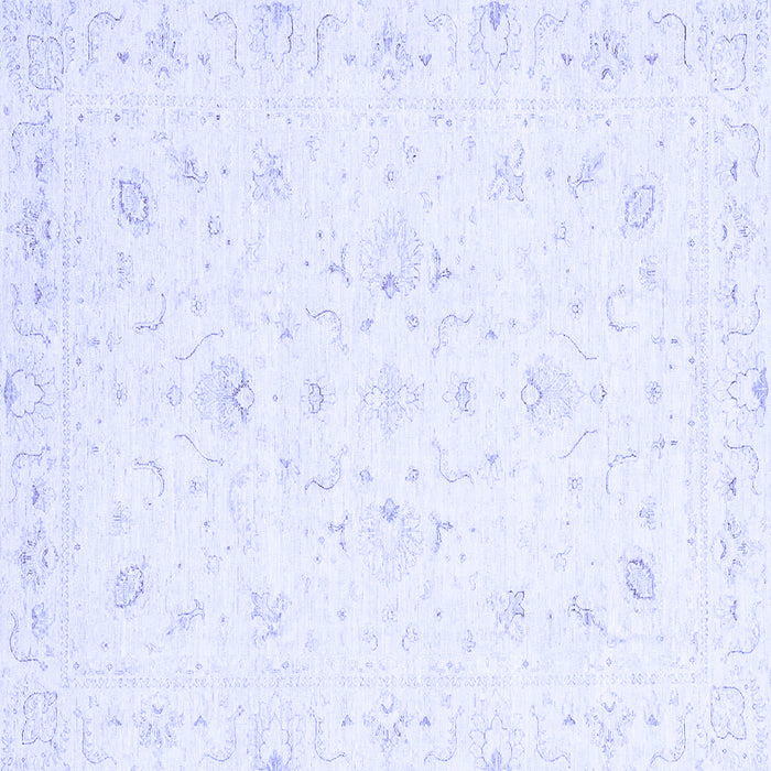 Square Oriental Blue Traditional Rug, abs3555blu