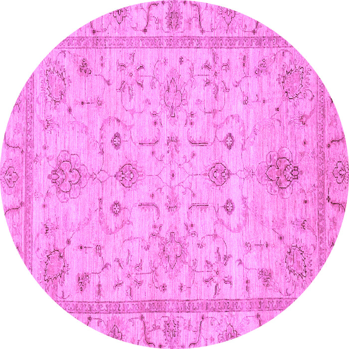 Round Machine Washable Abstract Purple Modern Area Rugs, wshabs3556pur