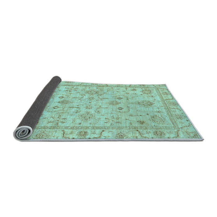 Sideview of Abstract Light Blue Modern Rug, abs3556lblu