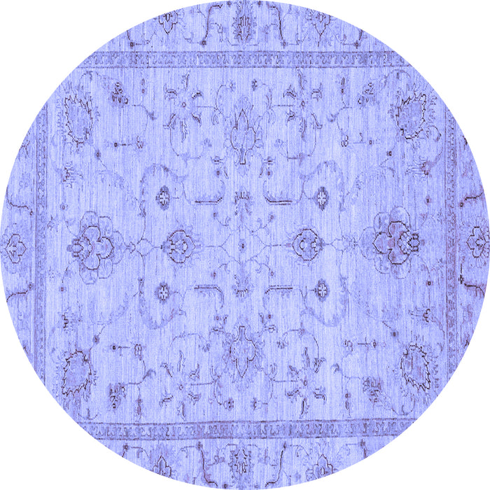 Round Machine Washable Abstract Blue Modern Rug, wshabs3556blu