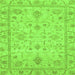 Square Abstract Green Modern Rug, abs3556grn