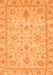 Machine Washable Abstract Orange Modern Area Rugs, wshabs3556org