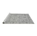 Sideview of Machine Washable Abstract Gray Modern Rug, wshabs3556gry