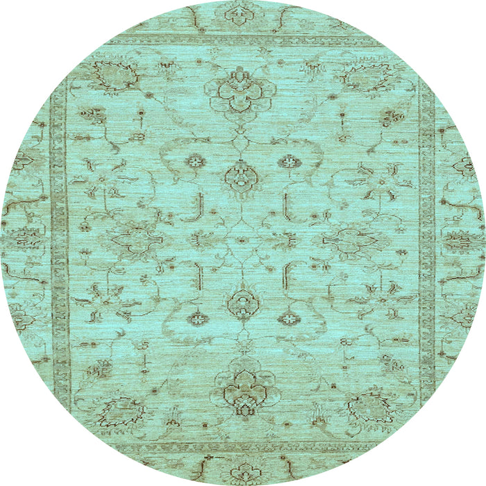 Round Machine Washable Abstract Light Blue Modern Rug, wshabs3556lblu