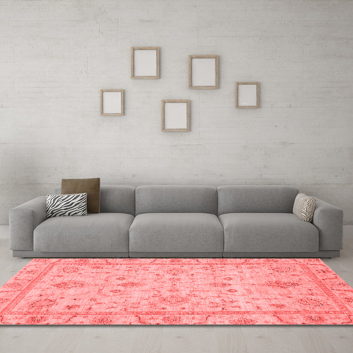 Modern Red Washable Rugs