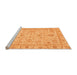 Sideview of Machine Washable Abstract Orange Modern Area Rugs, wshabs3556org