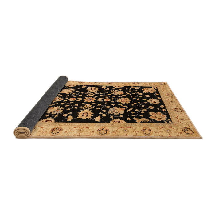 Sideview of Abstract Bakers Brown Oriental Rug, abs3557