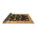 Sideview of Abstract Bakers Brown Oriental Rug, abs3557