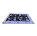 Sideview of Machine Washable Oriental Blue Traditional Rug, wshabs3557blu