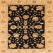 Square Abstract Bakers Brown Oriental Rug, abs3557